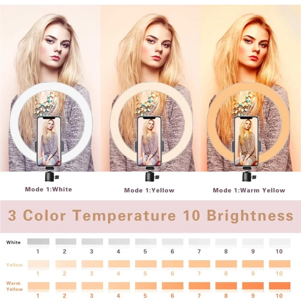 10” LED ring light